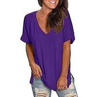 Algopix Similar Product 8 - Womens Tops Short Sleeve V Neck T