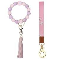 Algopix Similar Product 19 - BIHRTC Beaded Key Ring Wristlet Car