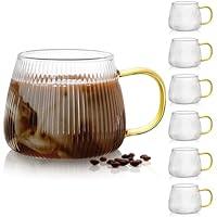 Algopix Similar Product 10 - AVLA 6 Pack Glass Coffee Mugs 16 OZ