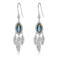 Algopix Similar Product 14 - AVECON Labradorite Feather Dangle