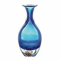 Algopix Similar Product 14 - Accent Plus Blue Art Glass Bottleneck