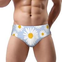 Algopix Similar Product 15 - Mens Summer Swim Briefs Floral Daisy