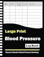 Algopix Similar Product 20 - Blood Pressure Log Book large Print