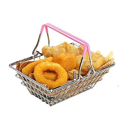 Best Deal for Qinday Stainless Steel Mini Fry Basket French Fries Holder