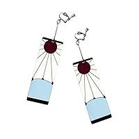 Algopix Similar Product 7 - Tanjiro Anime Cosplay Earrings Kamado