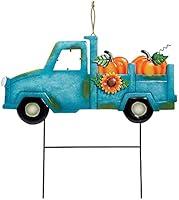 Algopix Similar Product 10 - Charming Light Blue Metal Harvest Truck