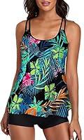 Algopix Similar Product 19 - UNIQWETO Flowy Tankini Bathing Suits