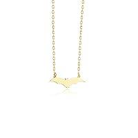 Algopix Similar Product 3 - Tiny Gold Bat Necklace 925 Sterling