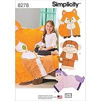 Algopix Similar Product 1 - Simplicity 8278 Kids Animal Rag Quilt