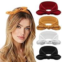 Algopix Similar Product 1 - DRESHOW 4 Pack Headbands for Women Bow