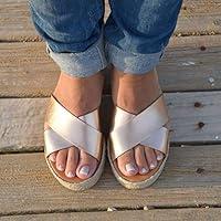 Algopix Similar Product 8 - Espadrilles Woman Wedges in Light Gold