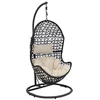 Algopix Similar Product 10 - Sunnydaze Cordelia Hanging Egg Chair