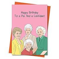 Algopix Similar Product 10 - Golden Girls Birthday Card  Funny