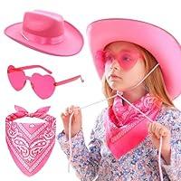 Algopix Similar Product 17 - JeVenis Pink Cowgirl Hat Girls Cowboy