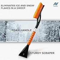 27 Car snow brush and ice scrapers (2 Pack) for windshield Scratch-free  bristle