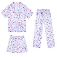 Algopix Similar Product 4 - QPANCY Satin Pajamas Set Girls Boys