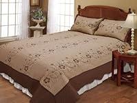 Algopix Similar Product 20 - 133 Brown 3 Piece Embroidered Bed