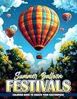 Algopix Similar Product 1 - Summer Balloon Festivals Coloring Book