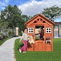 Algopix Similar Product 16 - Wooden Playhouse with 2 Windows and