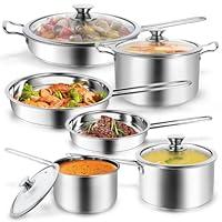 Algopix Similar Product 8 - Aufranc 10Piece Pots and Pans Set