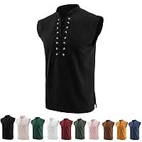 Algopix Similar Product 11 - Mens Cotton Linen Tank Top Shirts