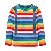 Algopix Similar Product 1 - Baby Boys Rainbow Striped Tshirts Kids