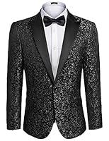 Algopix Similar Product 1 - COOFANDY Mens Floral Party Dress Suit