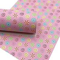 Algopix Similar Product 17 - Candy Pinwheel Faux Leather Sheet