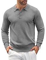 Algopix Similar Product 4 - COOFANDY Mens Polo Shirt Casual Knit