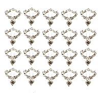 Algopix Similar Product 5 - Decoendiy 100Pcs Alloy Deer Elk Charms