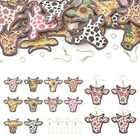 Algopix Similar Product 6 - 40pcs Wooden Cow Head Charms Western