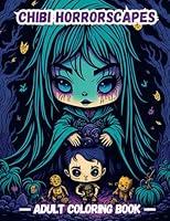 Algopix Similar Product 6 - Chibi Horrorscapes Adult Coloring Book