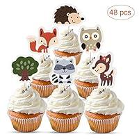 Algopix Similar Product 20 - Mity rain 48Pcs Woodland Creatures