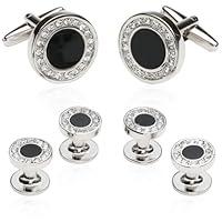 Algopix Similar Product 9 - Mens Black Onyx and Cubic Zirconia