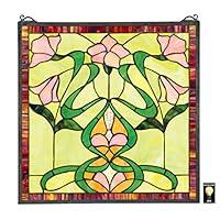 Algopix Similar Product 7 - Stained Glass Panel  Nouveau Lily