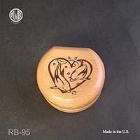Algopix Similar Product 5 - Ring Box, 2 Dolphin's in Heart