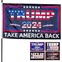 Algopix Similar Product 13 - Trump 2024 Flag  Take Back America 