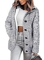 Algopix Similar Product 14 - Sidefeel Womens Cardigan Hooded Fleece