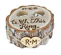 Algopix Similar Product 7 - Personalized Rustic Tree Stump Ring