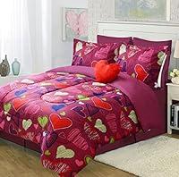 Algopix Similar Product 16 - Dahdoul 5 Piece Full Size Bedding Pink