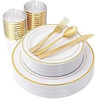 Algopix Similar Product 16 - IOOOOO 150 Piece Rose Gold Plates 