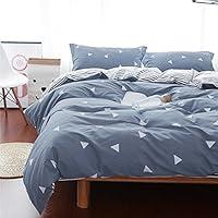 Algopix Similar Product 4 - 3 Pieces Duvet Cover Set Blue Gray with