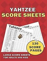 Algopix Similar Product 4 - Yahtzee score Sheets Large size 85 x