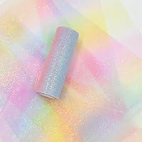 Algopix Similar Product 8 - NICROLANDEE Rainbow Glitter Tulle Rolls