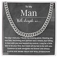 Algopix Similar Product 8 - SUTERY To My Man Necklaces Gift Promise