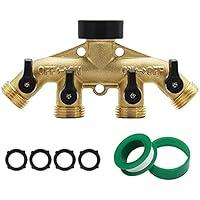 Algopix Similar Product 17 - ATDAWN 4 Way Brass Hose Splitter 34