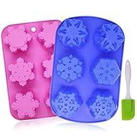 Algopix Similar Product 3 - 6Cavity Snowflakes Silicone Cake Mold