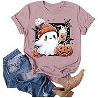 Algopix Similar Product 2 - Halloween Shirts for Women Cute Ghost