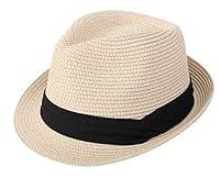 Algopix Similar Product 13 - Men  Womens Summer Straw Fedora Hat