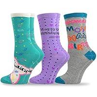 Algopix Similar Product 11 - TeeHee Birthday Cotton Crew Socks for